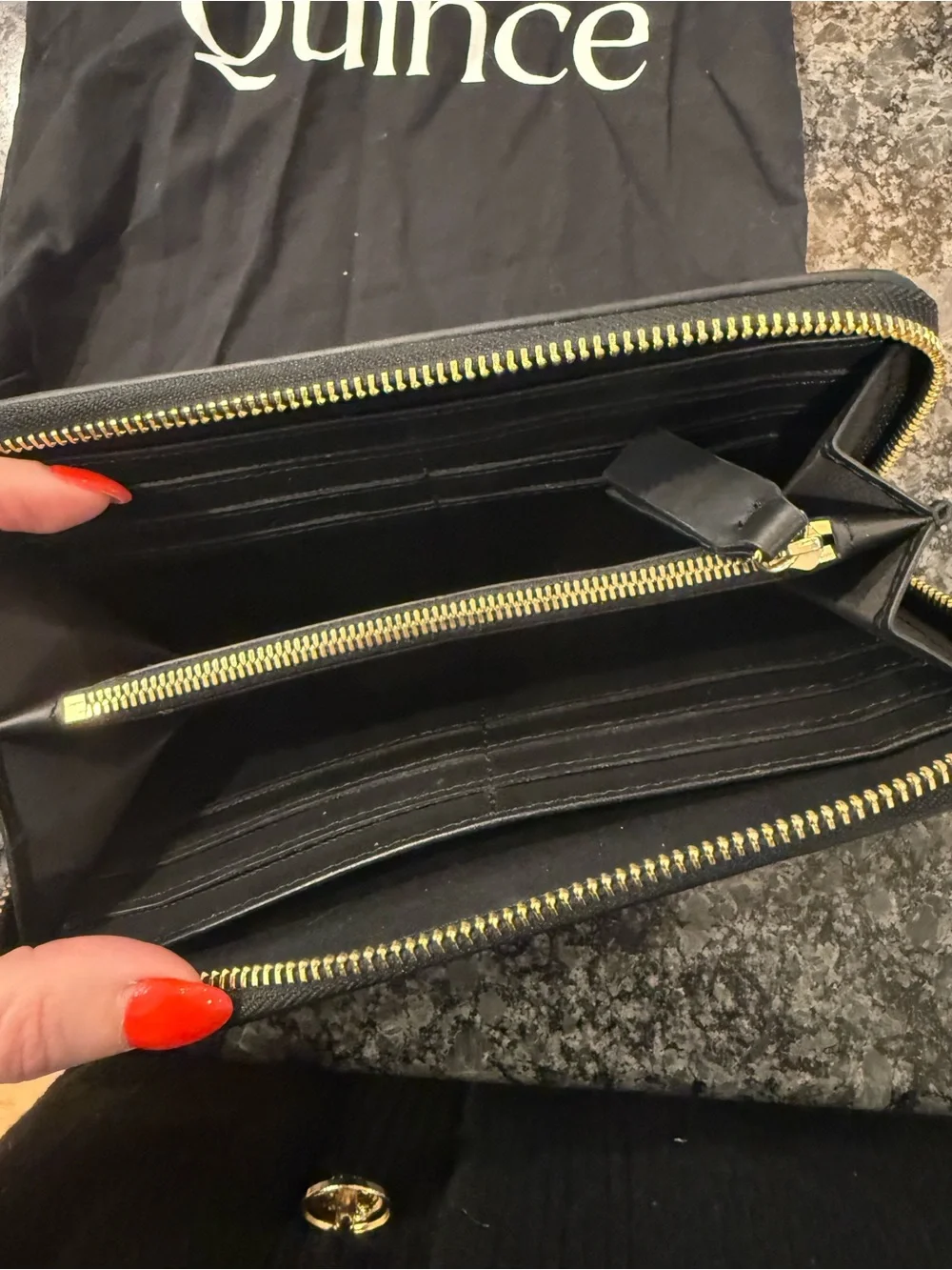 Quince leather wallet